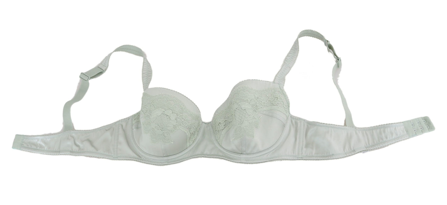 Soutien-gorge balconnet vert Dolce &amp; Gabbana, sous-vêtements en dentelle florale