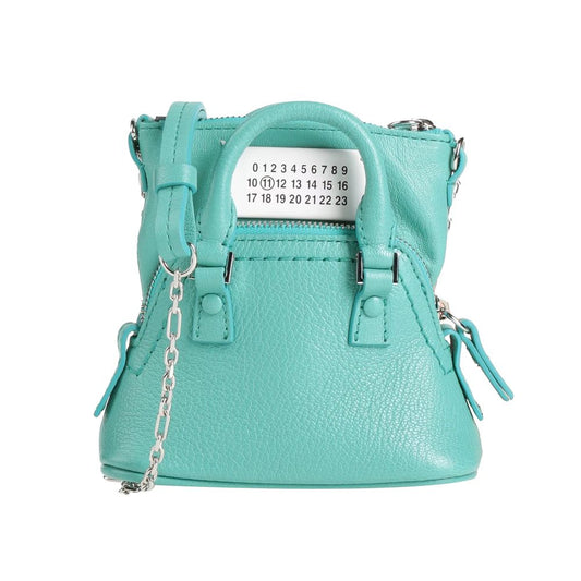 Sac bandoulière en cuir de chèvre bleu Maison Margiela