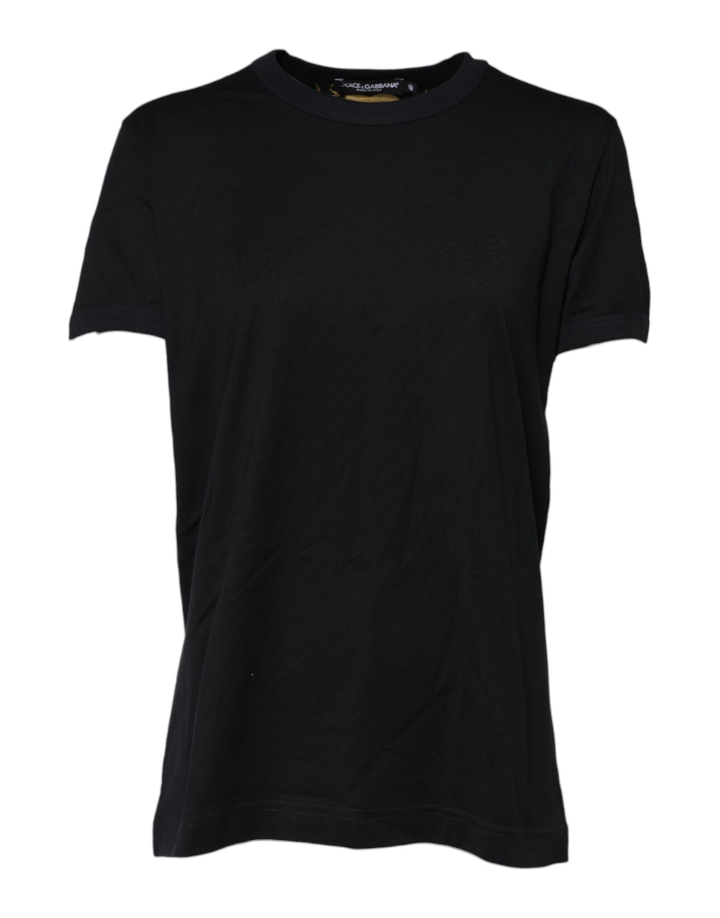 T-shirt à manches courtes en coton noir imprimé DG Dolce &amp; Gabbana 