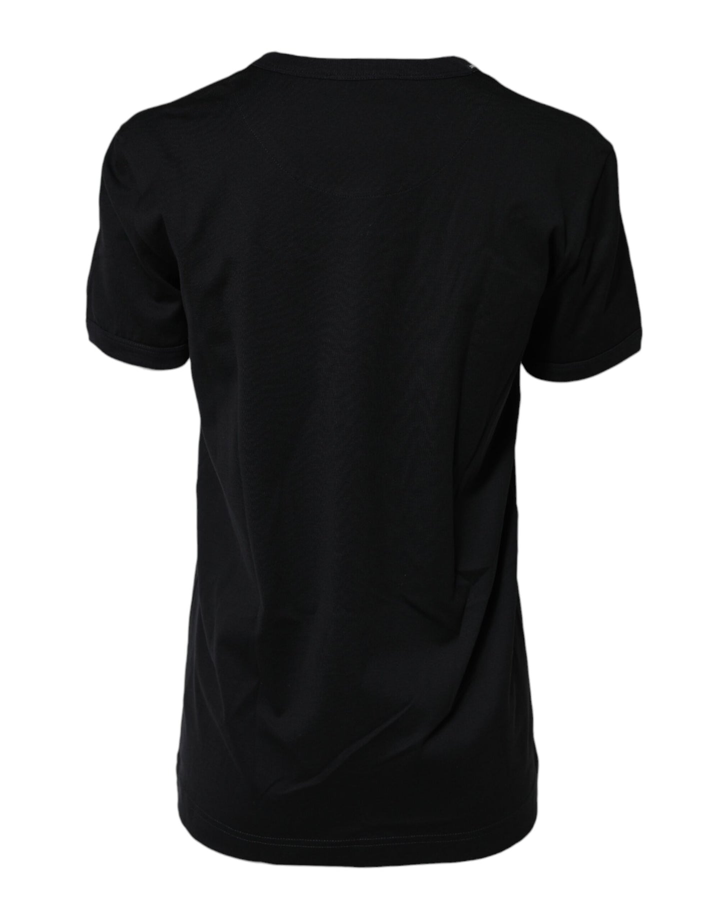 T-shirt à manches courtes en coton noir imprimé DG Dolce &amp; Gabbana 