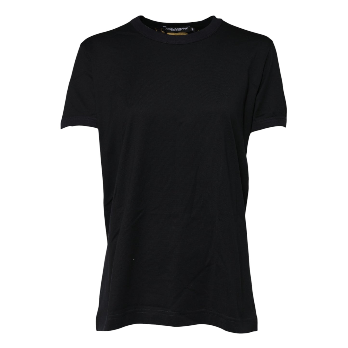 T-shirt à manches courtes en coton noir imprimé DG Dolce &amp; Gabbana 