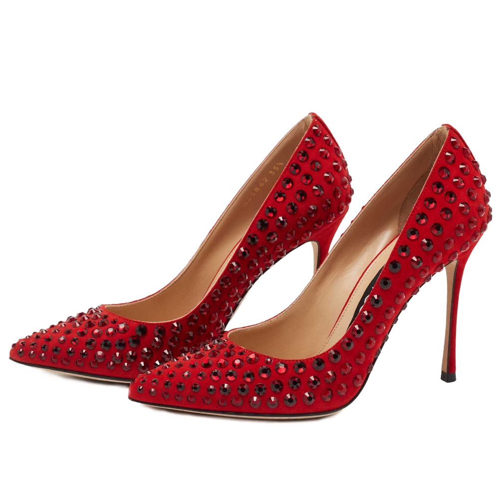 Escarpin en cuir de veau rouge Sergio Rossi