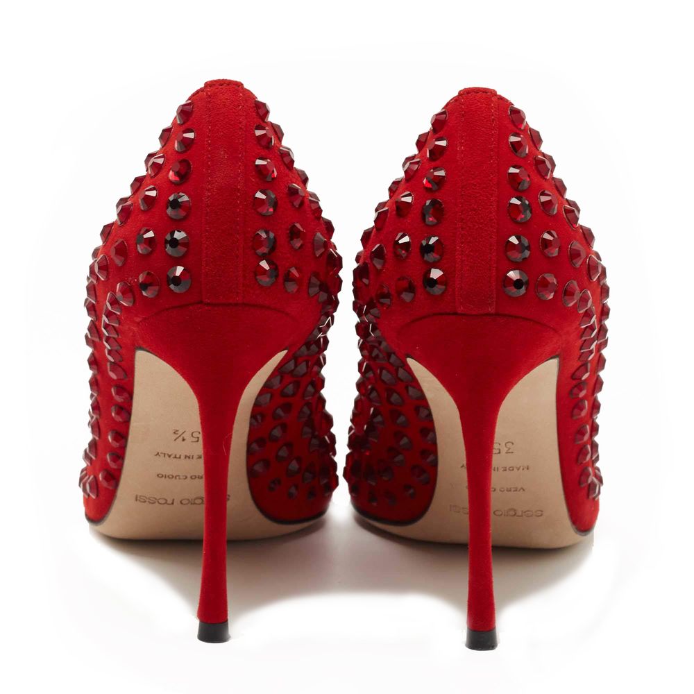 Escarpin en cuir de veau rouge Sergio Rossi