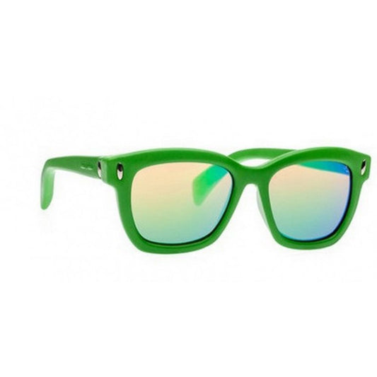 Lunettes de soleil en caoutchouc vert Italia Independent