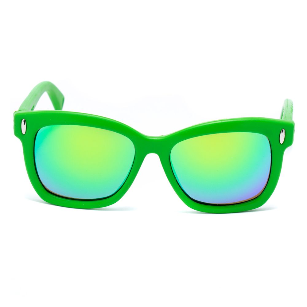 Lunettes de soleil en caoutchouc vert Italia Independent