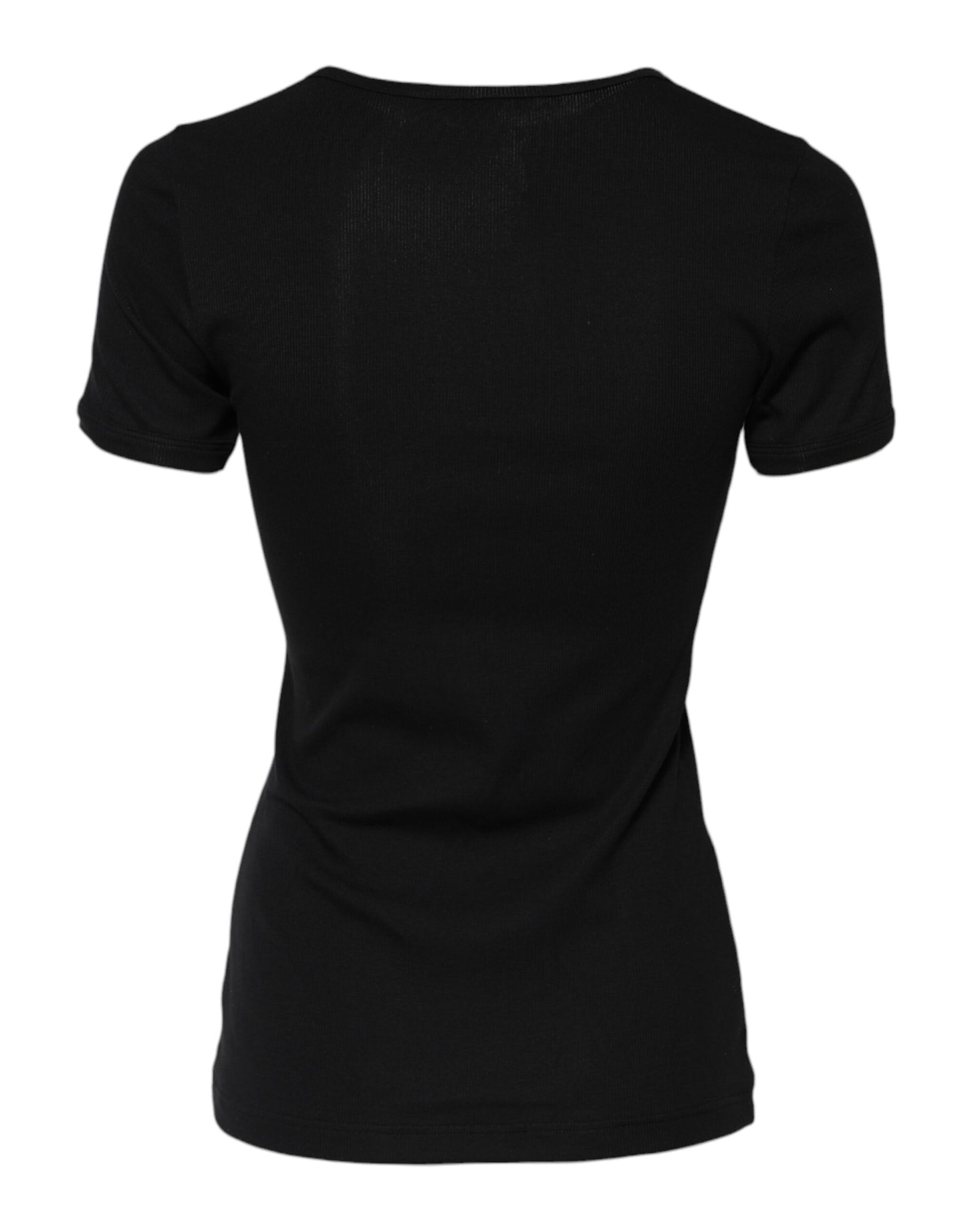 T-shirt à manches courtes en coton noir Dolce &amp; Gabbana