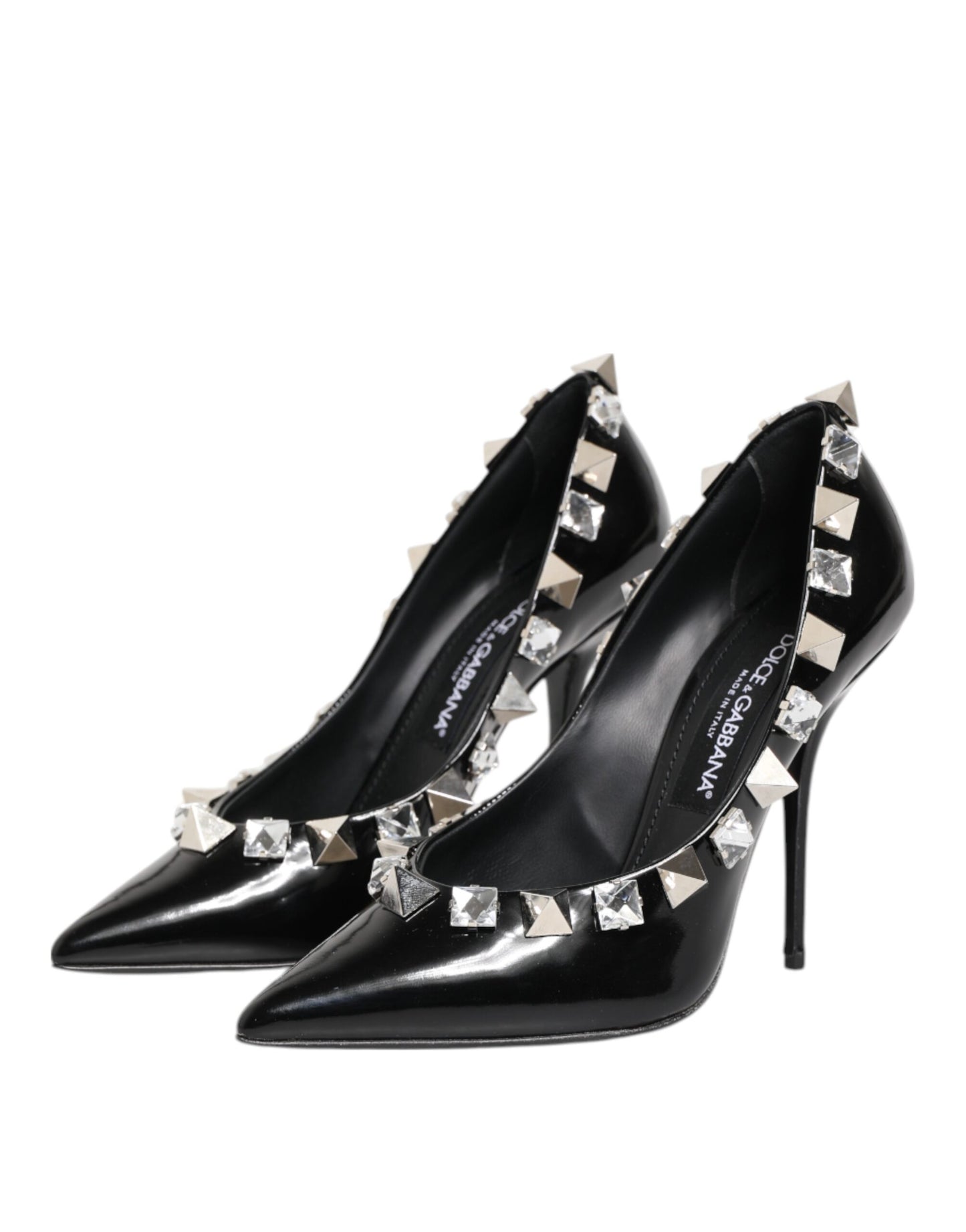 Escarpins à talons aiguilles Dolce &amp; Gabbana à clous et cristaux noirs