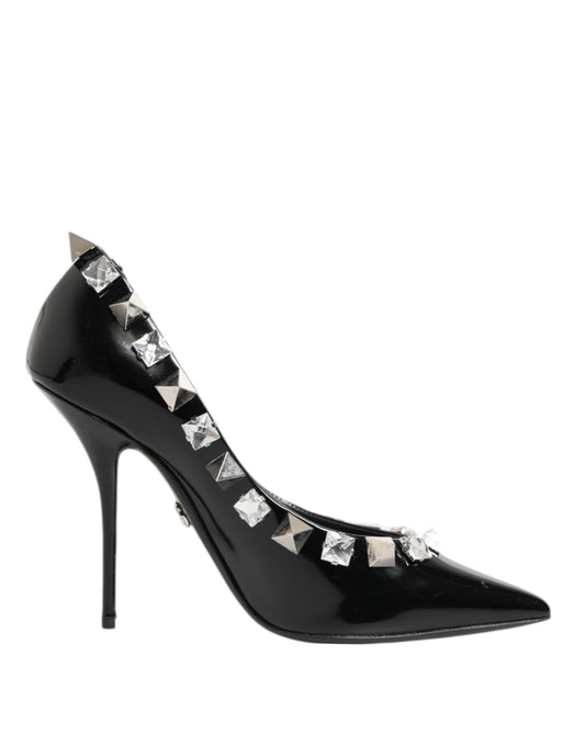 Escarpins à talons aiguilles Dolce &amp; Gabbana à clous et cristaux noirs