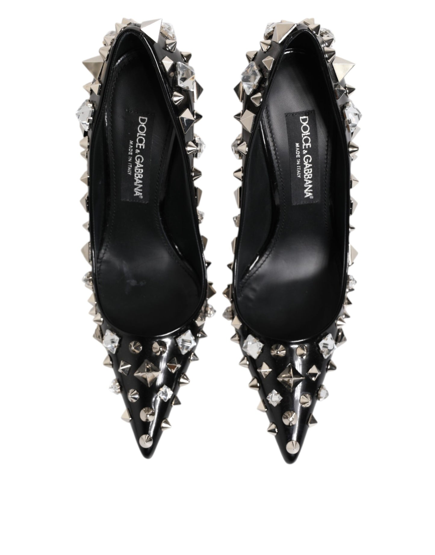 Escarpins à talons aiguilles Dolce &amp; Gabbana à clous et cristaux noirs