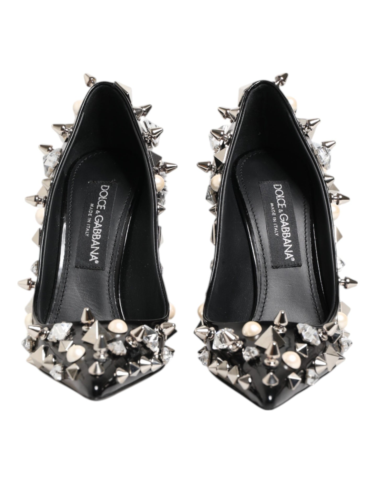 Escarpins à talons aiguilles Dolce &amp; Gabbana à clous et cristaux noirs