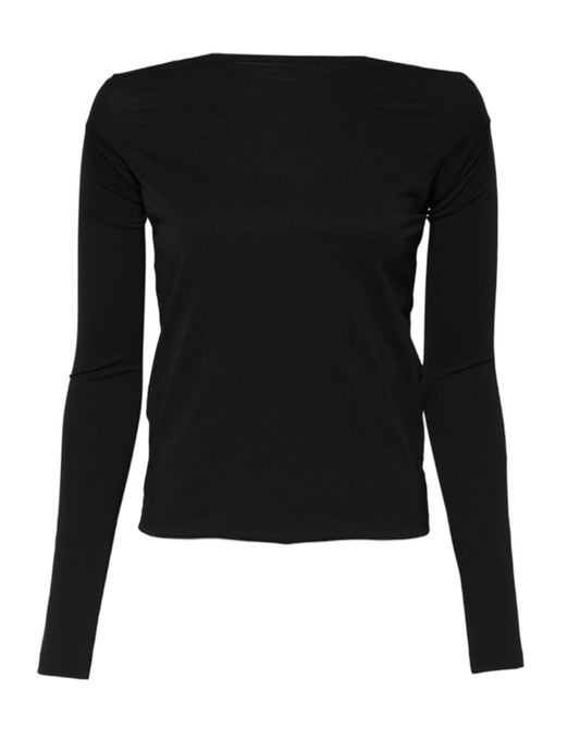 Pull ras du cou en laine noire Dolce &amp; Gabbana