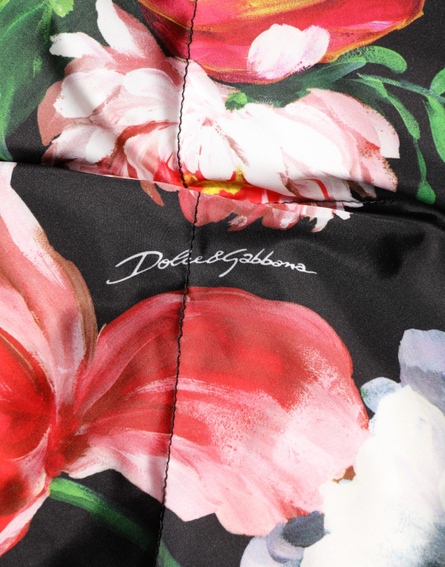 Dolce &amp; Gabbana Doudoune à capuche à fleurs multicolores