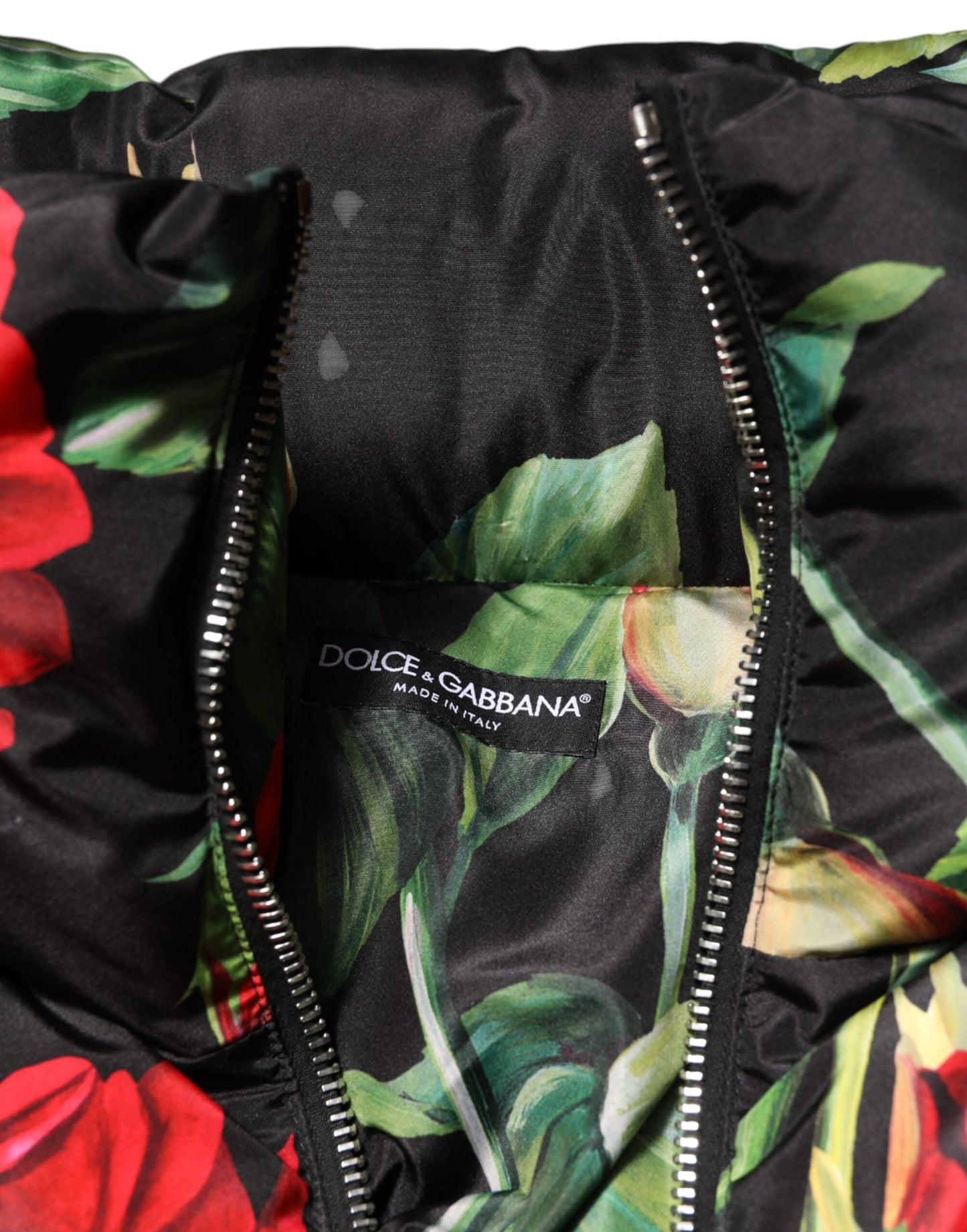 Dolce &amp; Gabbana Doudoune fleurie multicolore Veste zippée intégrale