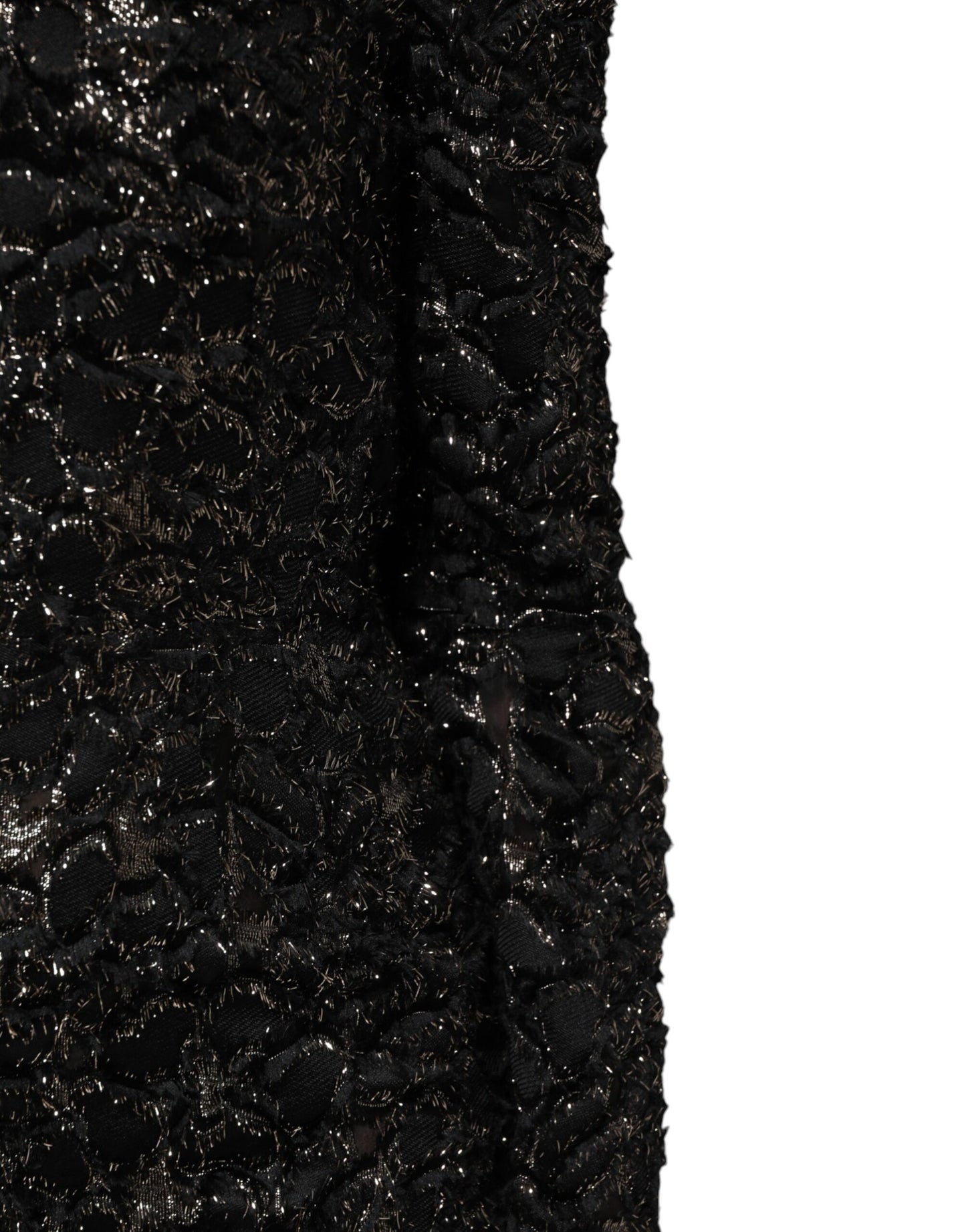 Robe fourreau en tweed bouclé à sequins noirs Dolce &amp; Gabbana