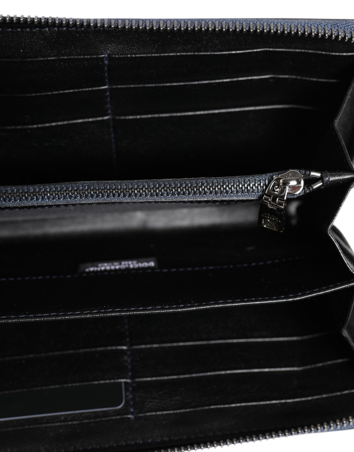 Dolce & Gabbana Black Blue Exotic Leather Men Continental Clutch Wallet