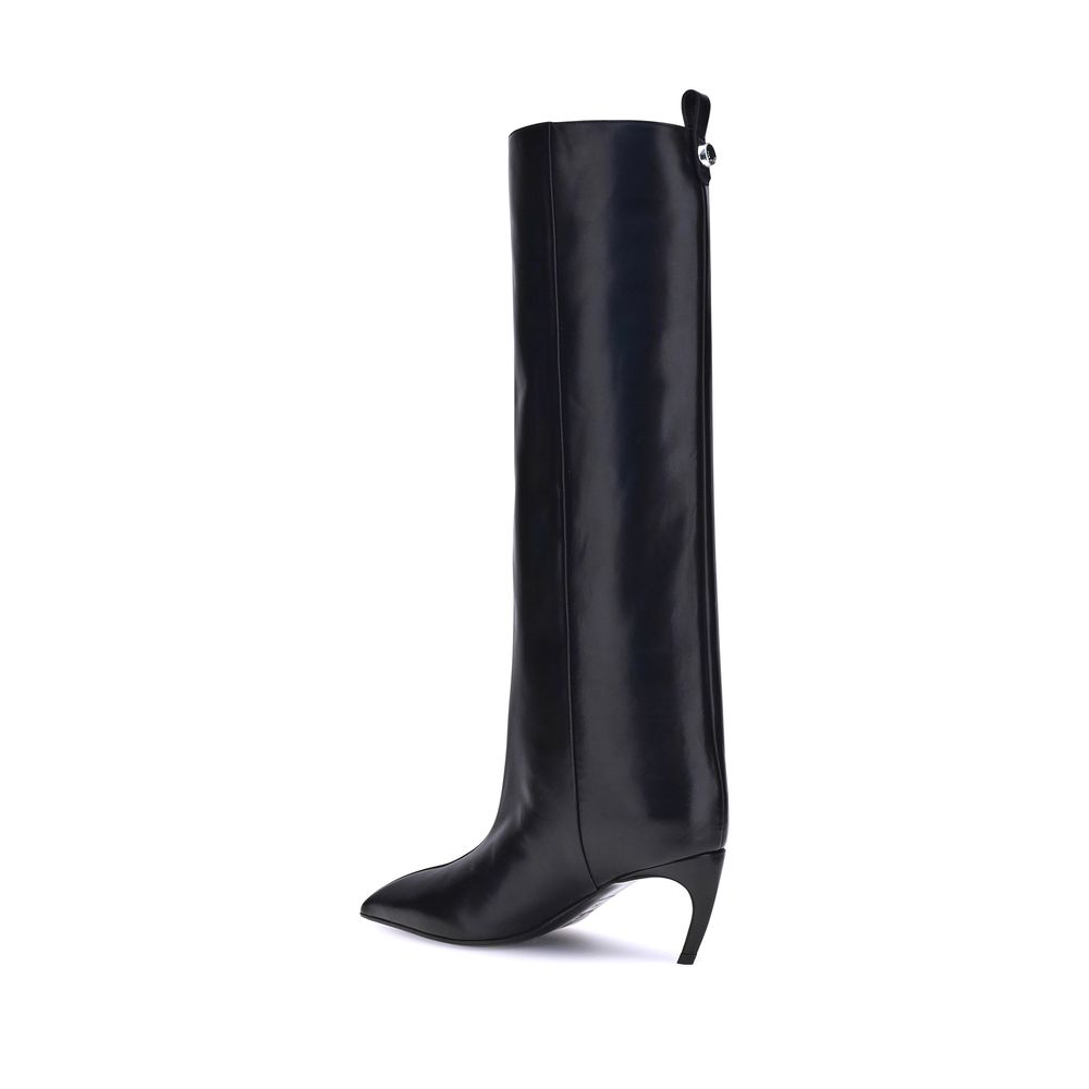 Les bottes hautes en cuir Attico
