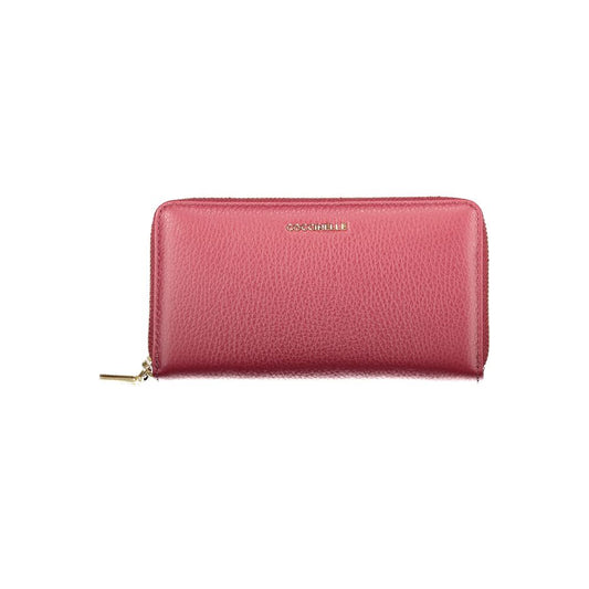 Portefeuille femme en cuir violet Coccinelle
