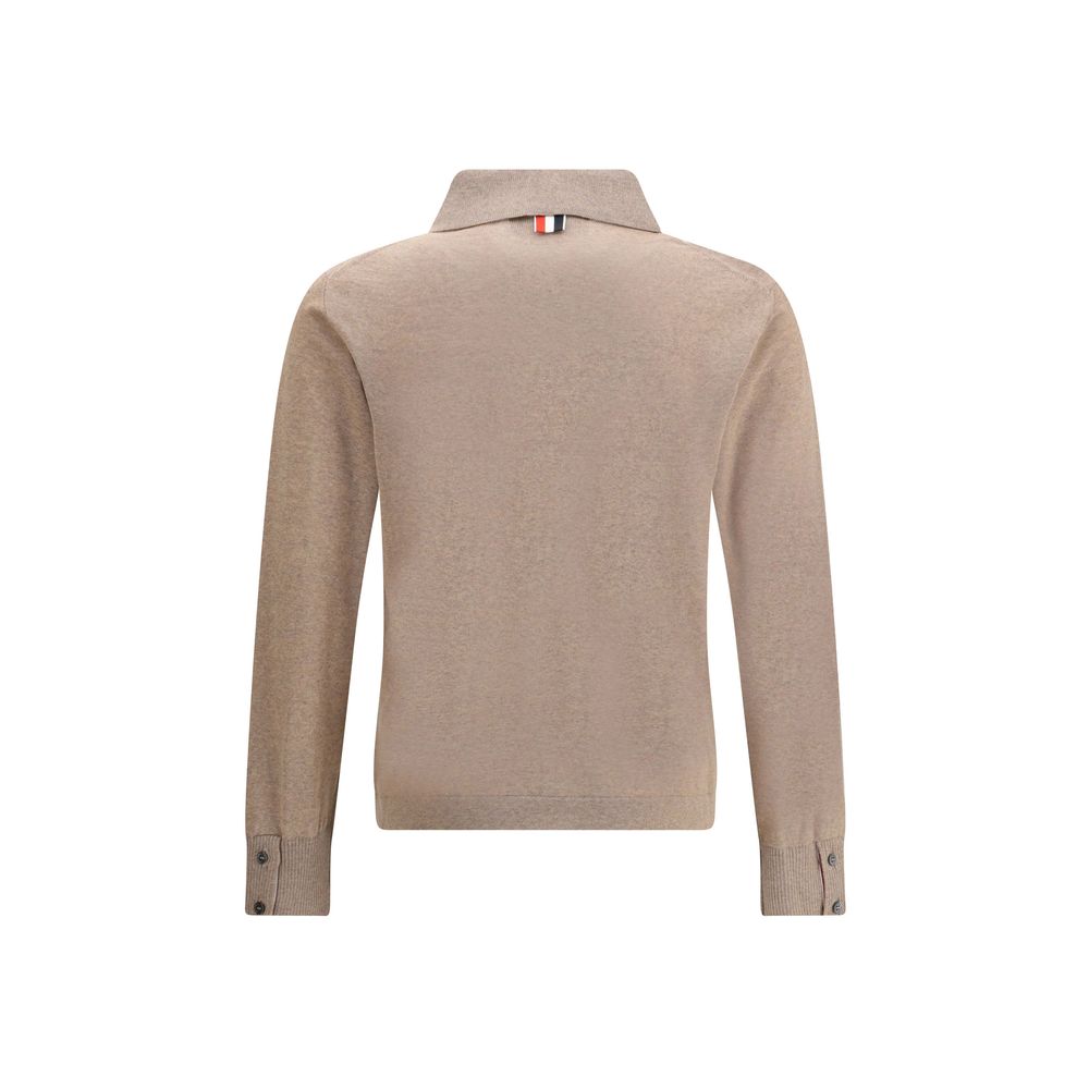 Thom Browne Beige Fleece Wool Cardigan