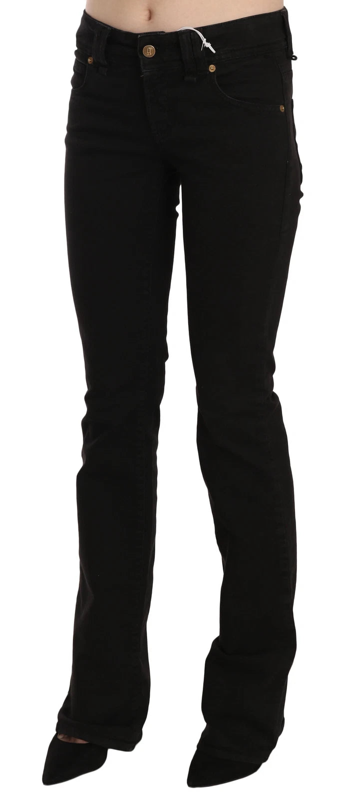 Jean skinny noir taille basse John Galliano, coupe slim, décontracté 