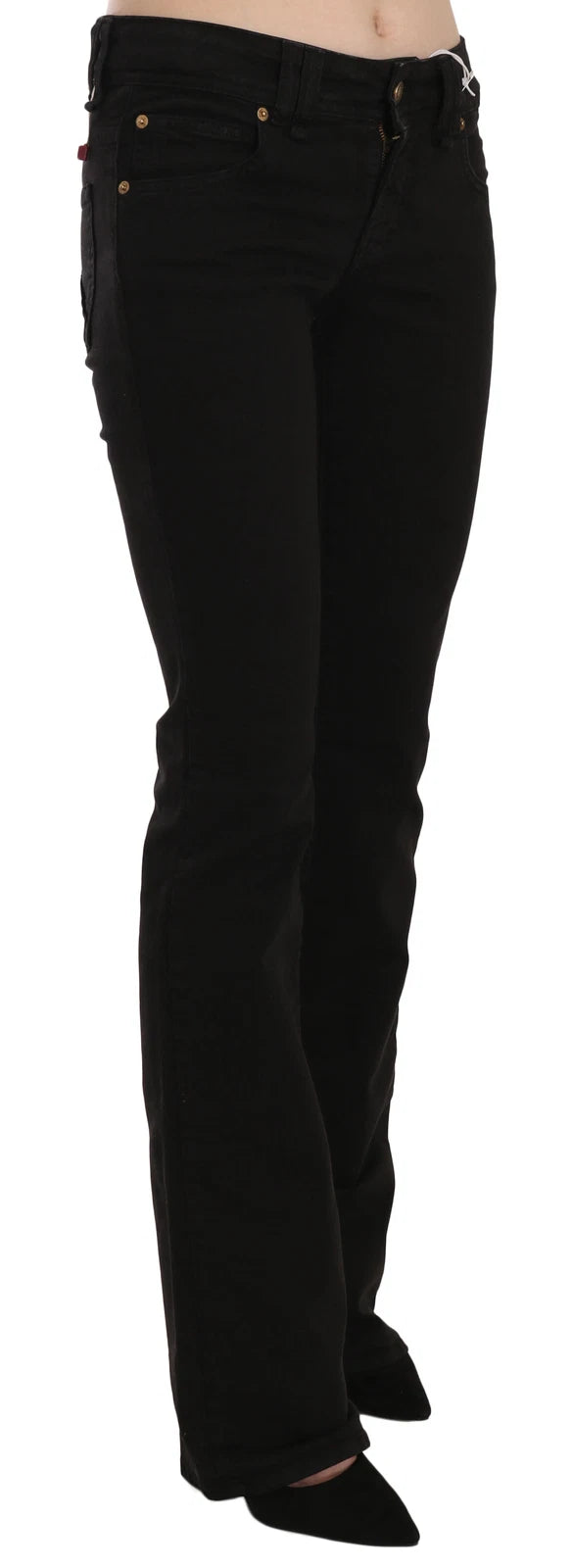 Jean skinny noir taille basse John Galliano, coupe slim, décontracté 