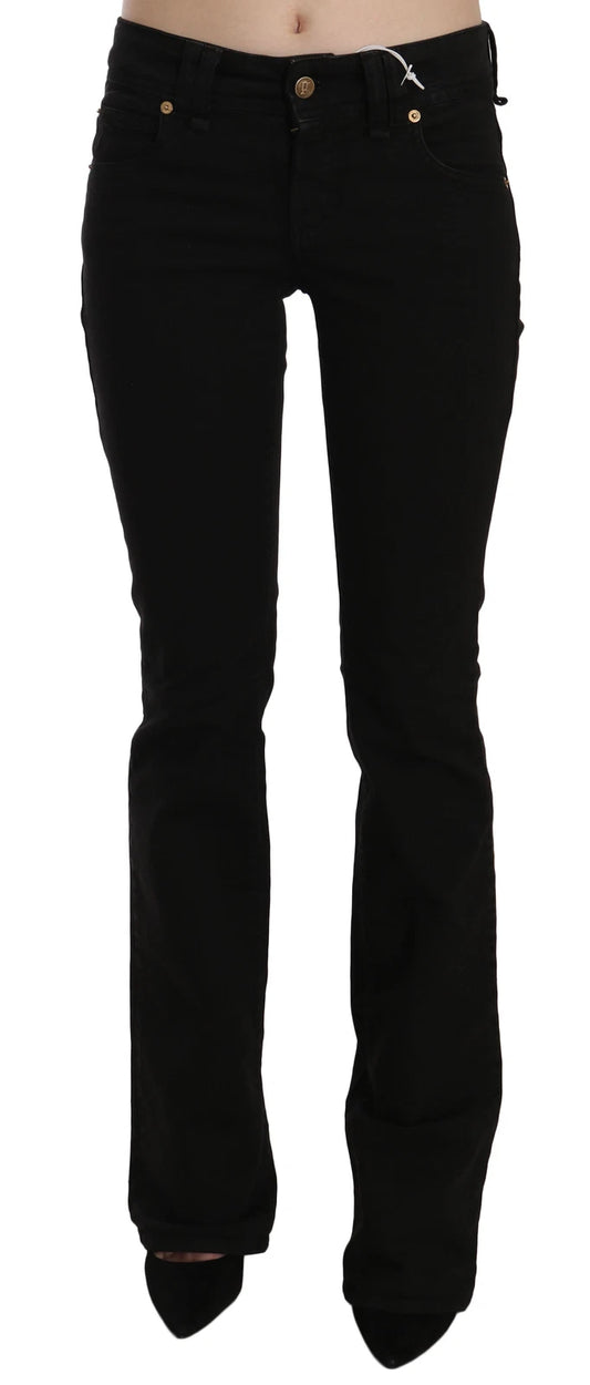 Jean skinny noir taille basse John Galliano, coupe slim, décontracté 