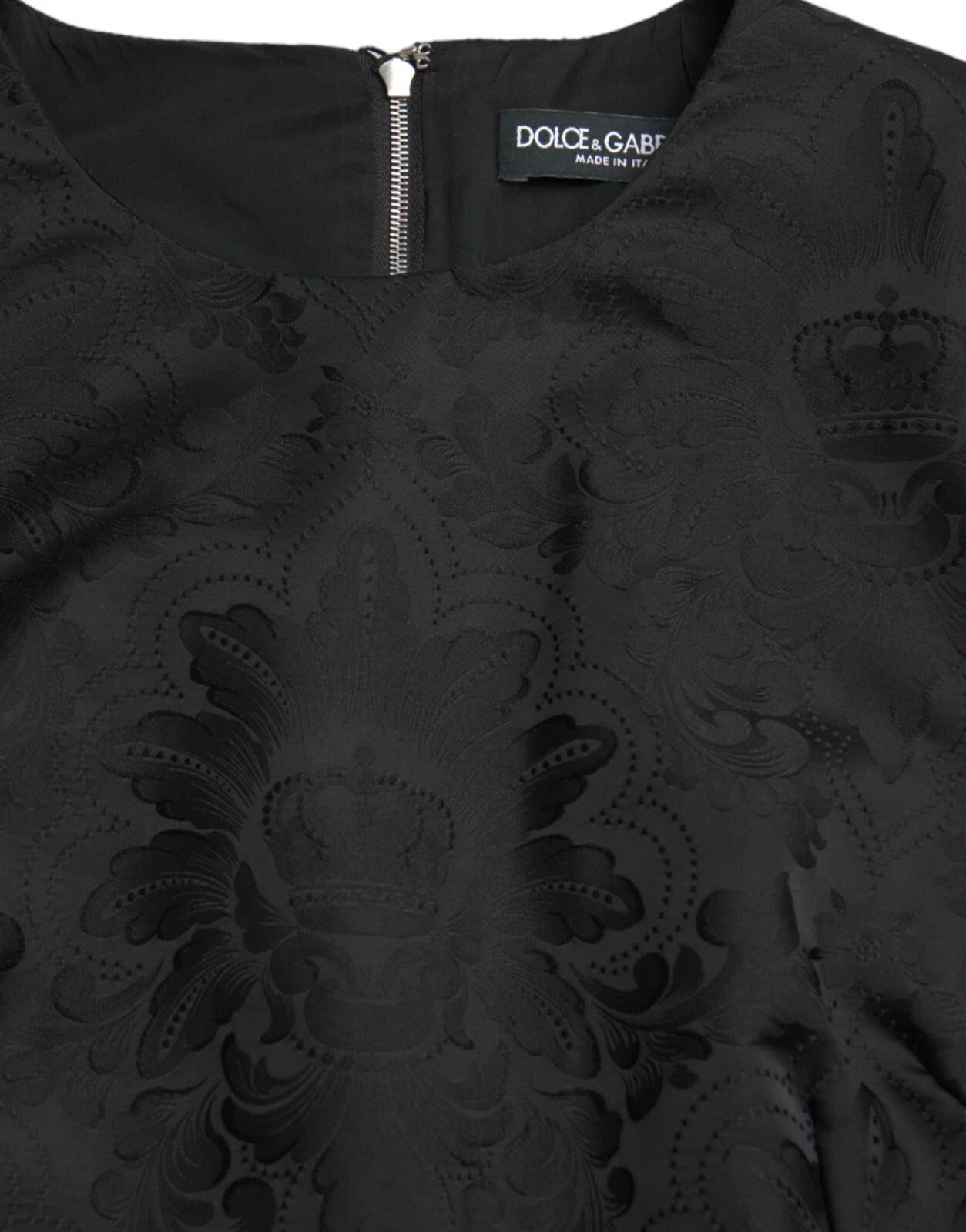 Robe courte moulante noire sans manches Dolce &amp; Gabbana