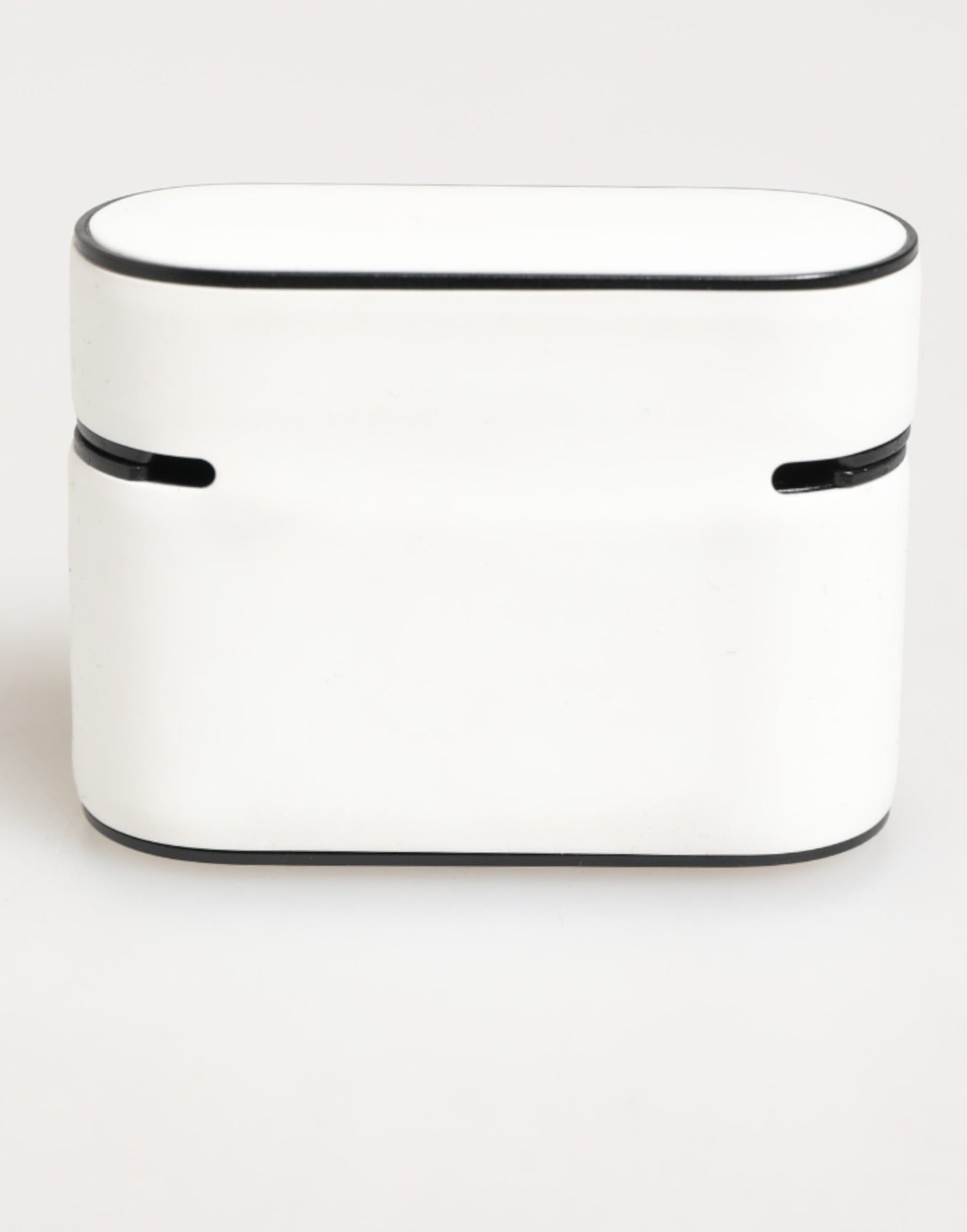 Étui pour Airpods Dolce &amp; Gabbana en caoutchouc blanc et noir avec logo en relief