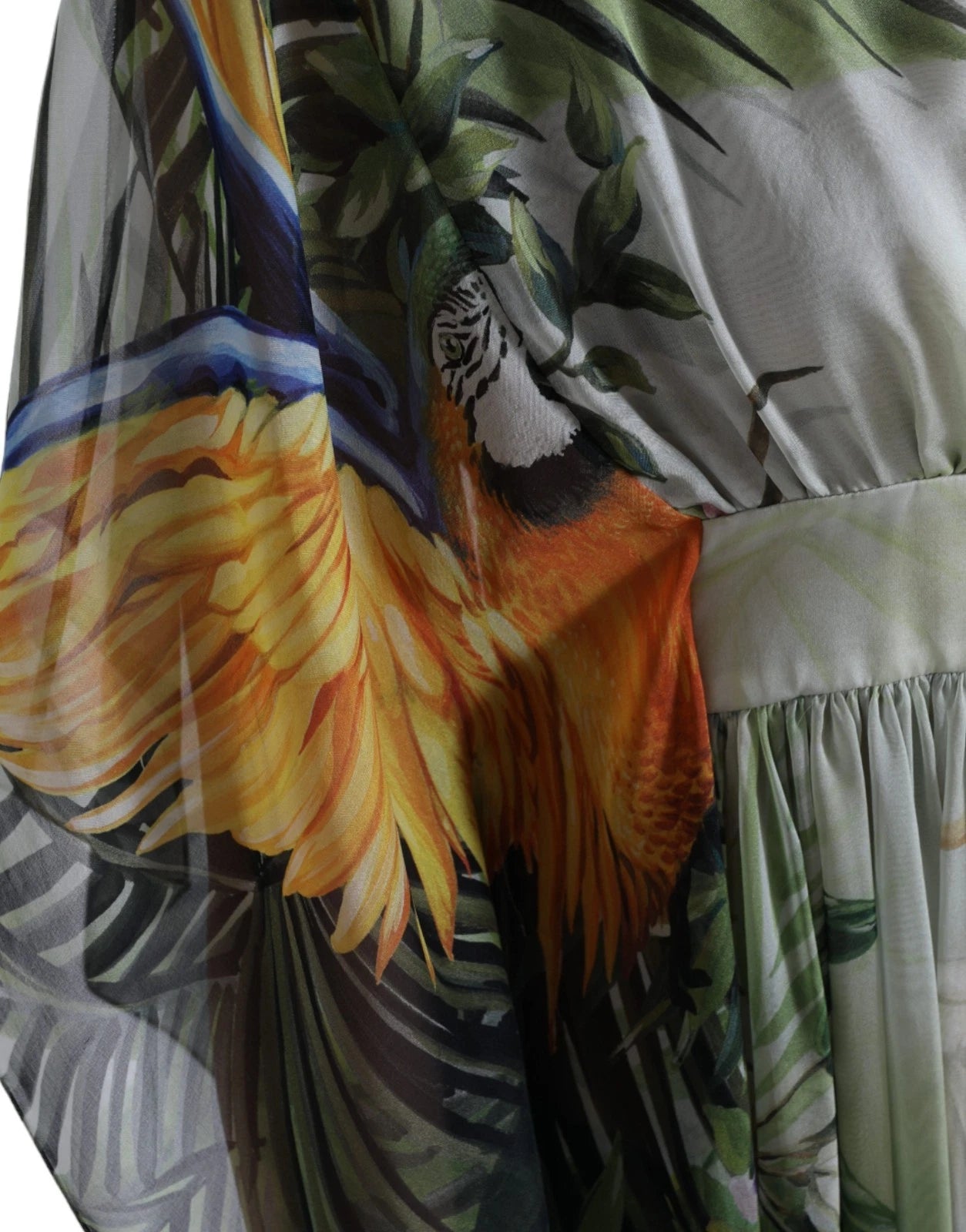 Dolce & Gabbana Multicolor Silk Jungle Print Women Maxi Dress