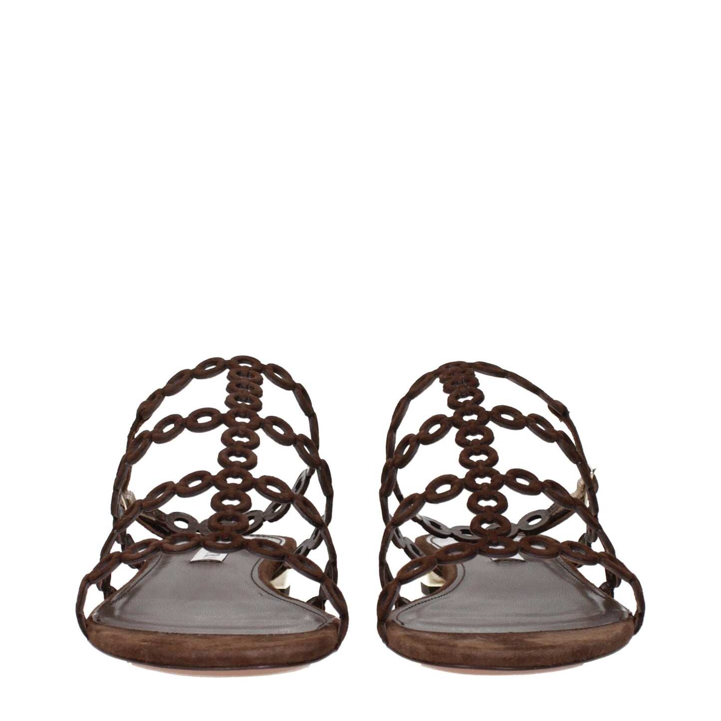 Aquazzura Brown Leather Sandals