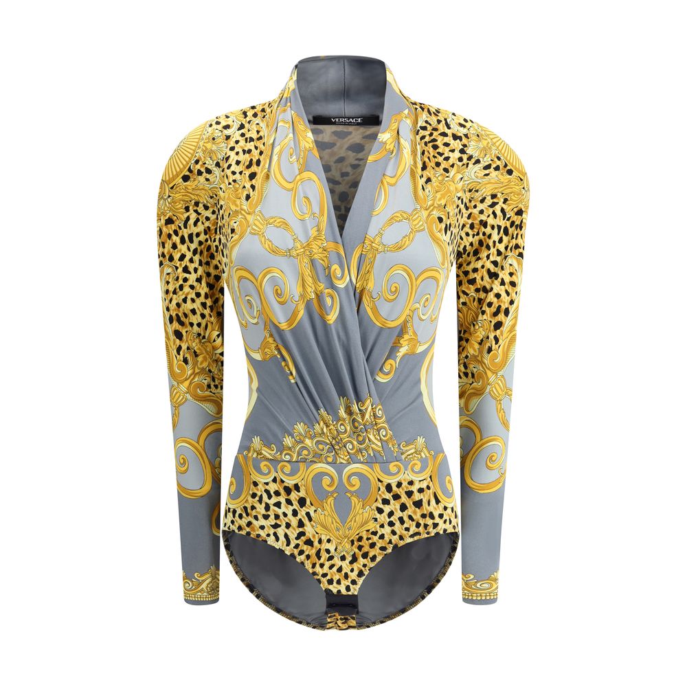 Body drapé léopard Versace