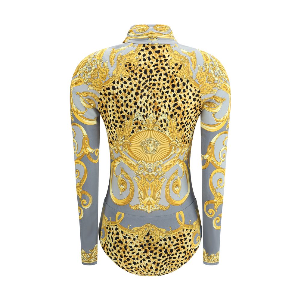 Body drapé léopard Versace