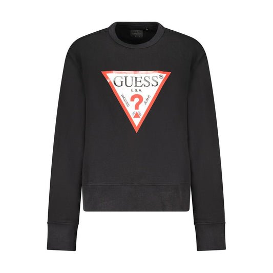 Pull Guess Jeans en coton noir pour femme