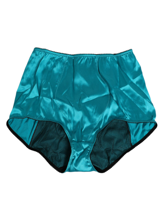 Culotte taille haute en satin vert aqua Dolce &amp; Gabbana