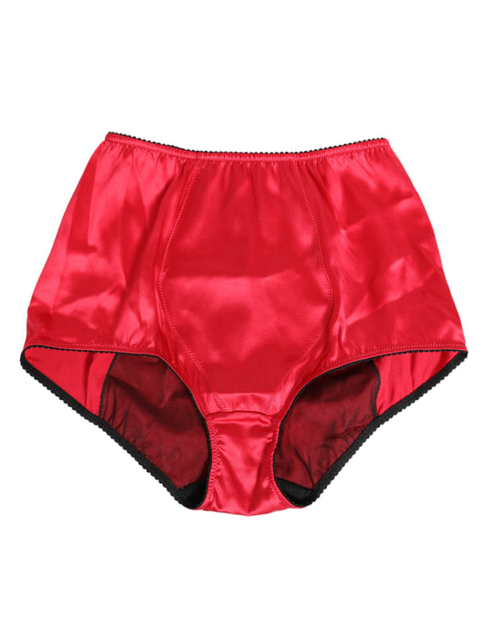 Culotte taille haute en satin de soie rouge Dolce &amp; Gabbana