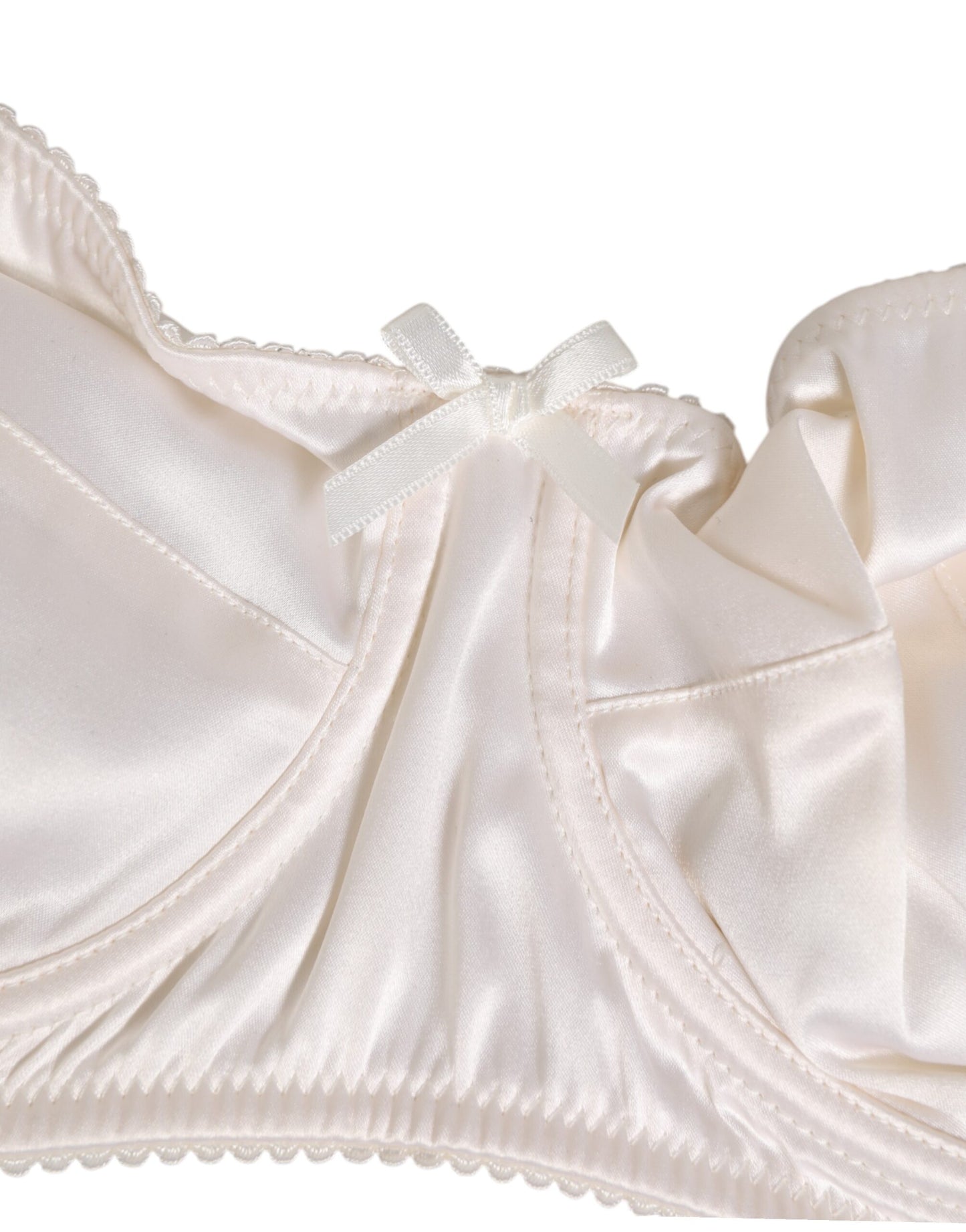 Dolce &amp; Gabbana Balconnet-Dessous-BH in Weiß aus Seidensatin