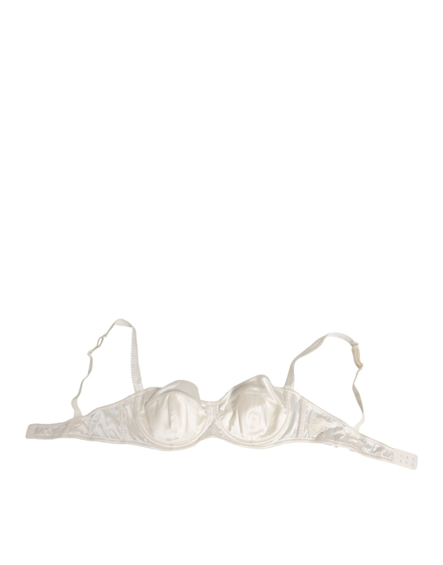 Dolce &amp; Gabbana Balconnet-Dessous-BH in Weiß aus Seidensatin