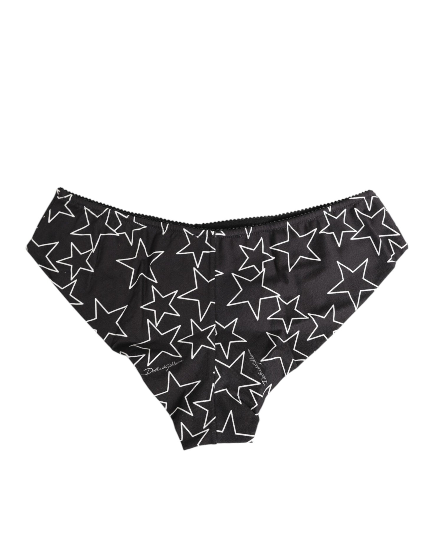 Culotte en coton imprimé étoiles noires et blanches Dolce &amp; Gabbana
