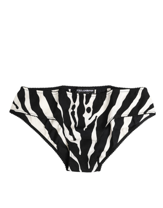 Slip Dolce &amp; Gabbana noir et blanc à imprimé zèbre