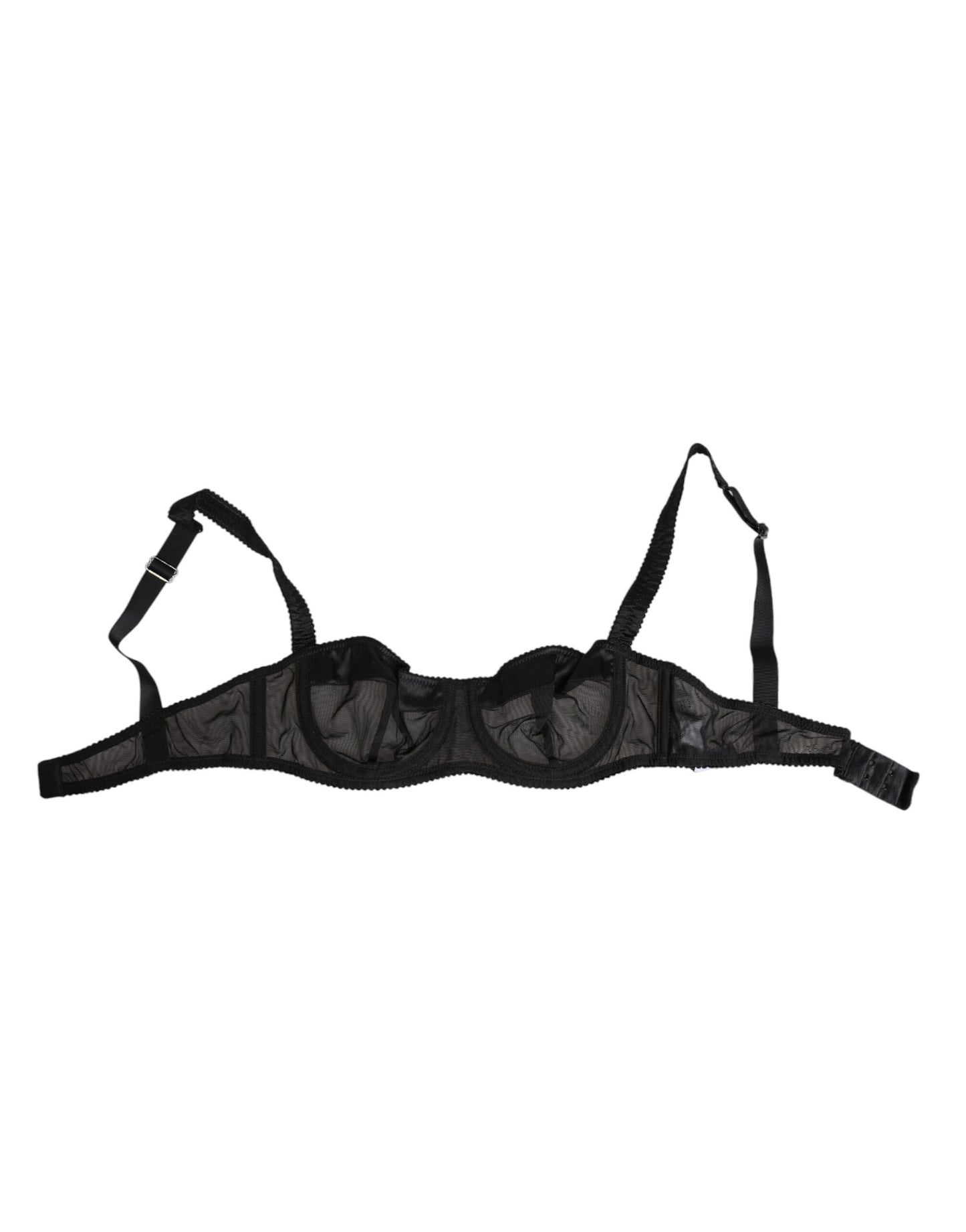 Soutien-gorge à armatures en maille transparente noire Dolce &amp; Gabbana