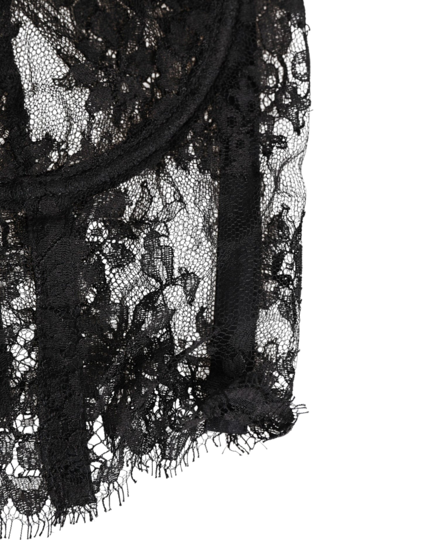Dolce &amp; Gabbana - Bustier en dentelle florale noire - Sous-vêtements