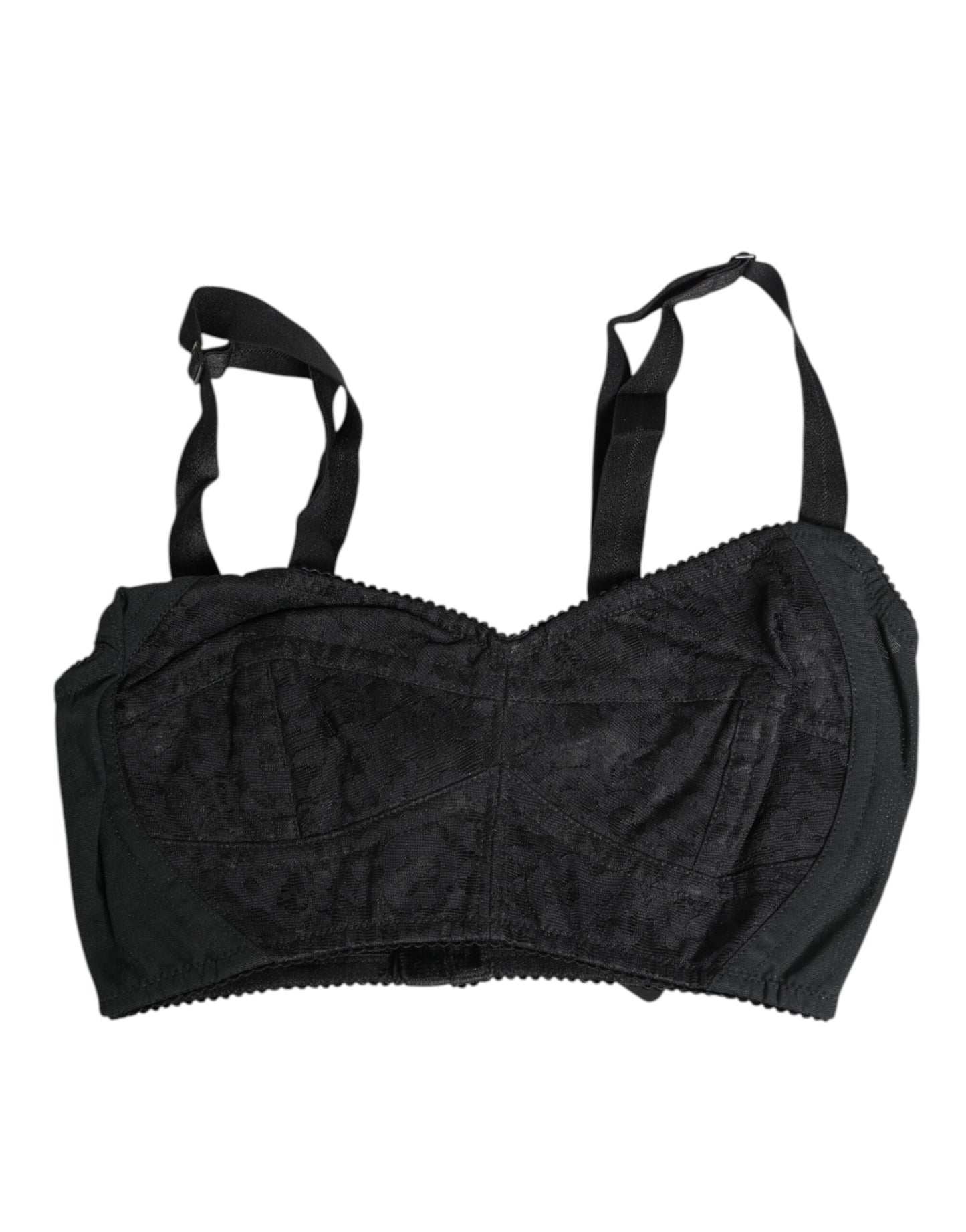 Soutien-gorge bustier en nylon extensible noir Dolce &amp; Gabbana