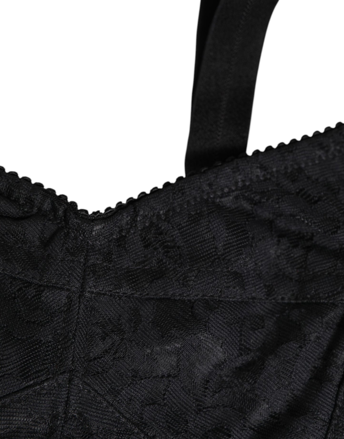 Soutien-gorge bustier en nylon extensible noir Dolce &amp; Gabbana