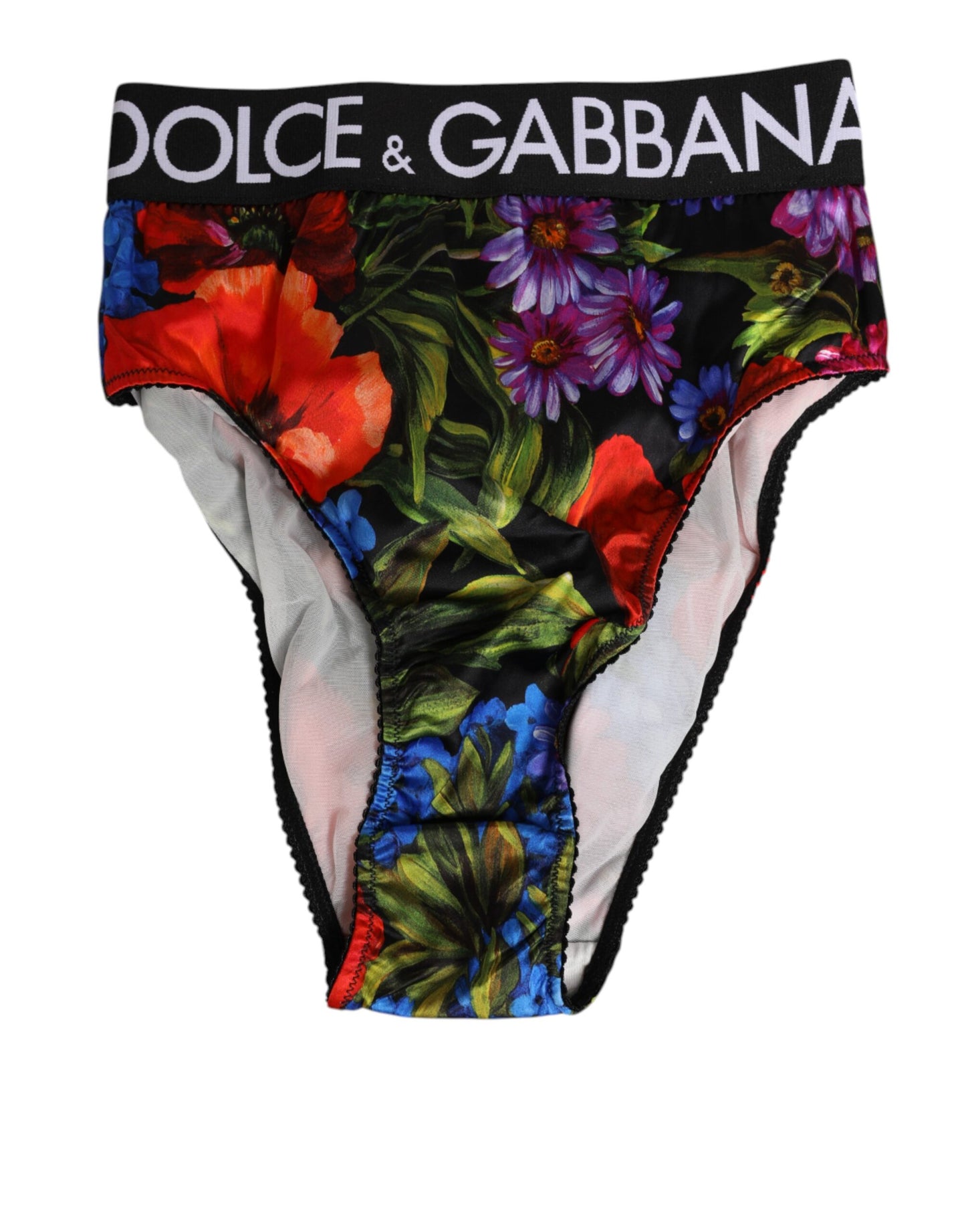Culotte taille haute à imprimé floral multicolore Dolce &amp; Gabbana
