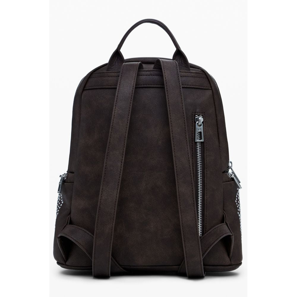 Desigual Brauner Polyethylen-Rucksack für Damen
