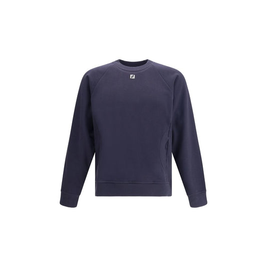 Fendi Blue Cotton Sweatshirt
