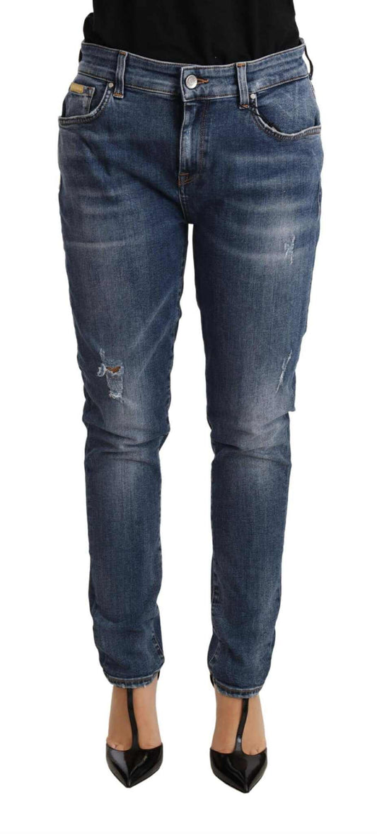 Pantalon en jean slim bleu effet vieilli Dolce &amp; Gabbana