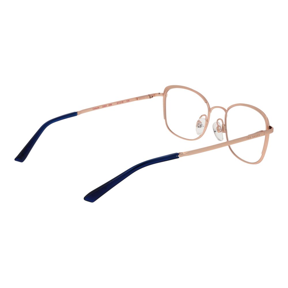 Montures optiques Ted Baker pour femmes en or rose