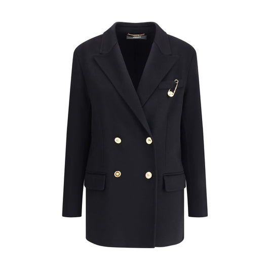 Manteau croisé en laine et cachemire Versace
