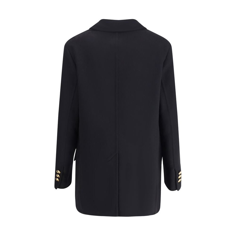 Manteau croisé en laine et cachemire Versace