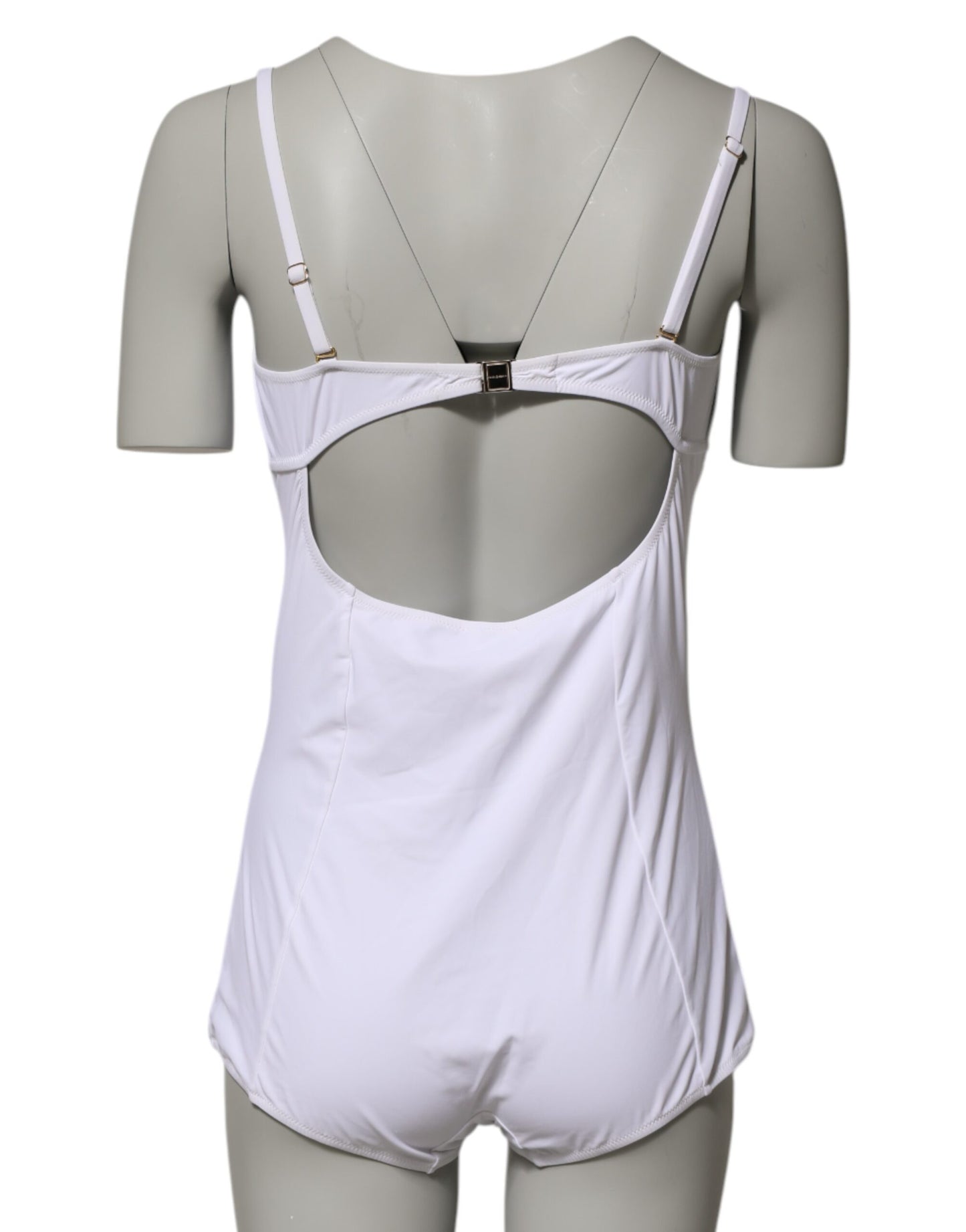 Dolce & Gabbana White Padded Balconette One Piece Swimwear